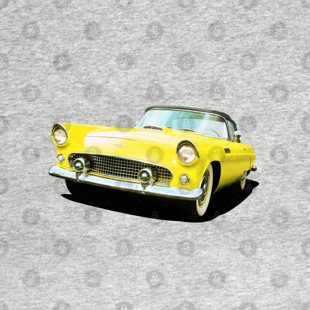 1956 Ford Thunderbird in yellow by candcretro